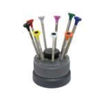 Bergeon 30081-S09 Mini Watchmakers Screwdriver Set on Rotating Stand Stainless Steel